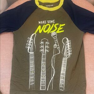 Lands' End Kids Long Sleeve Tee - Olive and Navy